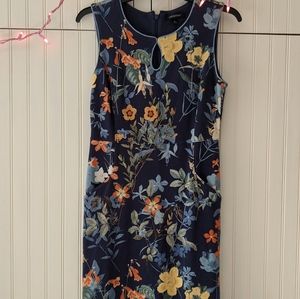 Lands End sheath dress navy ponte womens sz 4